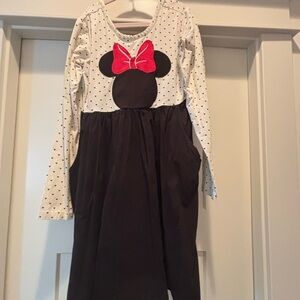 Disney Cream and Black Heart Pattern Dress